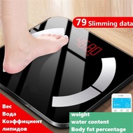 APP Bathroom Scales Bluetooth Floor Body Scale BMI Fat Scales LED Digital Smart Weight Scale Balance