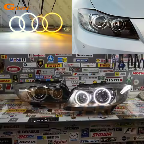 For BMW 3 Series E90 E91 2005 2006 2007 2008 Ultra Bright A/W Switchback Day Light Turn Signal SMD L