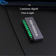For Omoda Car New Metal Car Parking Number Plate High-end in-car Moving Card Digital Moving Phone Pl