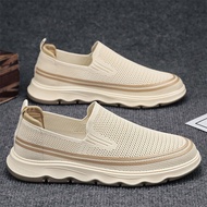 Flying Woven Mesh Men's Shoes 2025 Summer Breathable Deodorant Sports Casual Shoes Men's Thin Style 