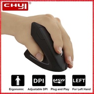 CHYI Left Handed Vertical Wireless Ergonomic Mouse 2.4Ghz Optical USB Computer Mouse Left Hand 6 But