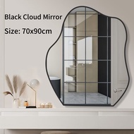 Bathroom Cloud Mirror Gold Border Irregular Dressing Mirror Bedroom Makeup Mirror Living Room Decora