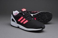 S.G ADIDAS ORIGINALS ZX FLUX W 三葉草 黑 粉橘 白 網布 慢跑鞋 B34057 女