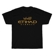 Etihad Airways Retro Logo Tshirt 100% Cotton
