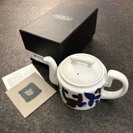 *01133TP 日本 宮內廳御用 深川製 光琳風 染付 後手壺 急須 茶壺