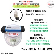 7.4V 5200mAh 38.5Wh  For JBL 2INR19/66-2  SUN-INTE-103 Battery For JBL Xtreme 2 XTREME2BLKAM  XTREME