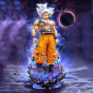 33cm Goku Dragon Ball Figure Migatte No Gokui White Haired Son Goku Action Figure with LED PVC Anime Collection Statue Model Toy