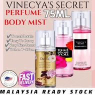 75ML VINECYA'S SECRET BODY MIST PERFUME TRAVEL BOTTLE FOR WOMEN | DAHLIA / A THOUSAND WISHES / DARK 