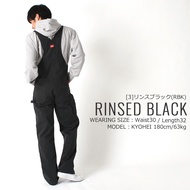 Dickies Suspenders DB100 Black RBK Jumpsuit Large Reflex Pants Overalls Loose Version