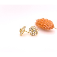 916 Gold Flower Earring