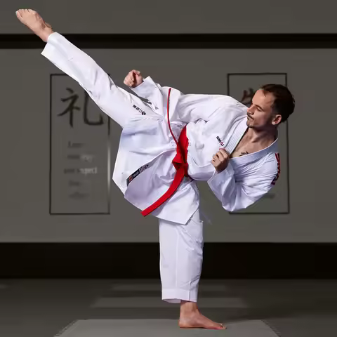 New WKF Approved Reversible Karate Uniform - 6oz Premium Kumite Gi - Inazuma RX Kumite Karate GI Off