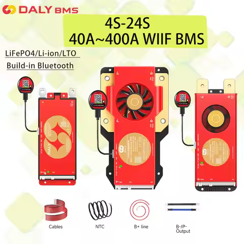 DALY BMS Smart Active Balancer BMS 40A 60A 100A 150A 200A 400A 4S 7S 8S 16S 17S 20S 24S BT 12V 48V L