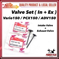 Valve Set 2Pcs Vario150 PCX150 ADV150 Vario PCX ADV 150 In + Ex Valve Intake Exhaust Engine 2 Pcs 14