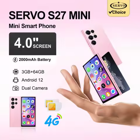 SERVO S27 Mini Pocket 4G LTE Smartphone 4.0" Display 3GB RAM 64GB ROM Dual SIM Face Unlock GPS WiFi 