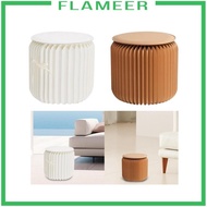 [Flameer] Paper Stool Furniture Foot Stool Honeycomb Structure with Cushion Foldable Chair for Home Bedroom Gifts Decorations