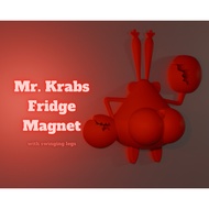 3D Print Mr Krabs Fridge Magnet Cute Accessories Magnet for Refrigerator