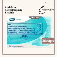 SKIZIN Anti Acne Anti Pimple Softgel Capsule Vitamin 30 capsules | PREMIUM GRADE DERMATOLOGIST TESTE