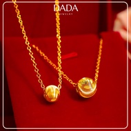 Original 916 gold necklace ladies transfer beads thin chain gold o word necklace clavicle chain