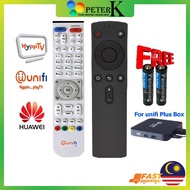 [Ready Stock] Unifi TM HyppTV Box Remote Control / Unifi Plus Box Compatible Remote Control Black HP