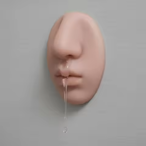 Wall-Mounted Soap Dispenser Nose Shape Soap Dispenser Silicone Soap Liquid Squeeze Dispenser Refilla
