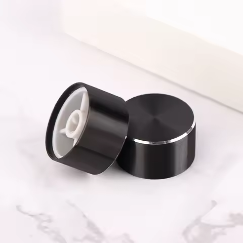 New Sale 1Pcs 22x12mm 6mm D-Type Shaft Hole Potentiometer Control Knob For Volume Tone Knobs Black