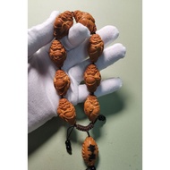 Natural Olive Pit Dentoliva Carved Zhong Kui Bracelet Fortune Bead 80036