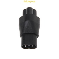 fol IEC 320 C5 3-Pin Female To C8 2-Pin Male Plug Converter Power Supply Adapter