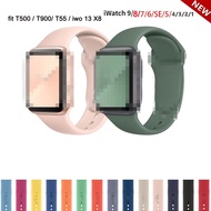 Sport Silicone Band Strap for iwatch Series 9 8 7 6 5 4 3 se 8 38mm 40mm 42mm 44mm 41mm 45mm smart w
