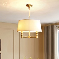 HY&amp; American Bedroom Ceiling Lamp Copper Living Room Dining-Room Lamp Study Lamp Modern Minimalist Master Bedroom Lamps