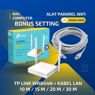 TP LINK WIFI PARAREL PACKAGE WR820NTP link + 30 METER LAN CABLE READY TO USE