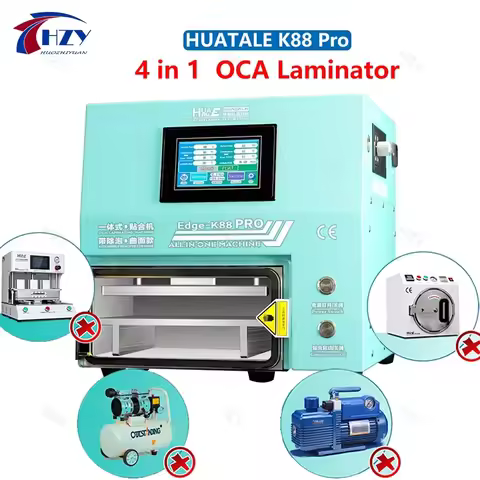 HUATALE K88 Pro 4in1 Vacuum OCA Laminate Machine Bubble Remover All in One Machine for Edge IPhone S