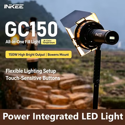 INKEE GC150 2600K-6500K 150W Power Integrated LED Light 9600mAh Fill Light for Outdoor YouTube Studi