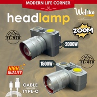 Lampu Kepala LED Thailand/HL920 HL480/Zoom Headlight/2000W/1500WRechargeable/Camping/Hunting/High Br