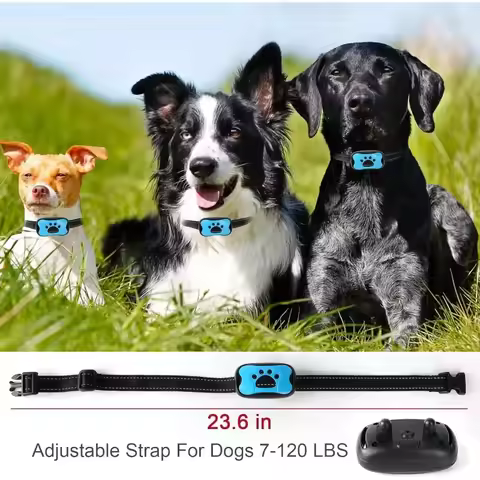 Pet Dog Anti Barking Device USB Rechargeable Dogs Training Collar Ultrasonic Stop Barking Vibration 