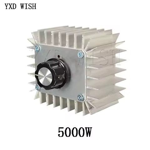 AC 220V 5000W SCR Voltage Regulator Moror Speed Controller Light Dimming Dimmers Thermostat 5000 W M