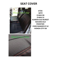 SEAT COVER 1 SET 3mm BLK, D.GREY, BLK/RED, BLKREDLINE) ATOS, GENTZ, (DMAX 08 & 13, ALMERA OLD, NAVAR