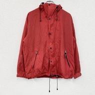 古著The North Face 紅色高​​領羽絨服， L 碼