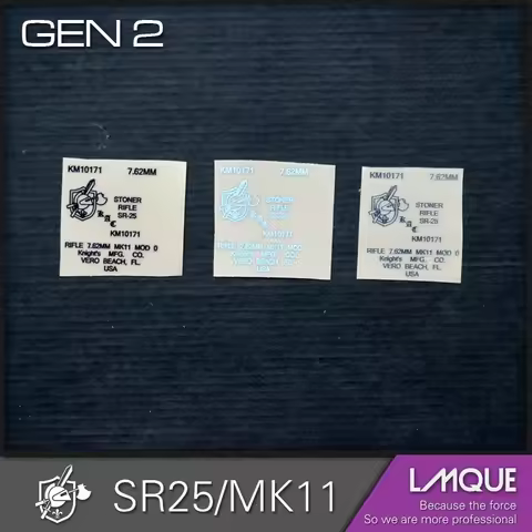 SR25/MK11 Metal Sticker DIY Decoration MK18 New Weill G36 Jinming M4 Gel Ball Water Gun HK416 LeHui 