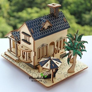 Beach House Laser Model 3D Puzzle Toy