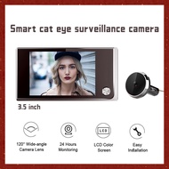 3.5 inch video doorbell glasses magic eye 120 degree outdoor home visual camera monitor zinc alloy peephole doorbell