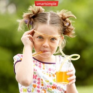SMARTSIMPLE 1PC Funny Soft Glasses Straw Drinking Tube Kids Birthday Christmas Party Supplies Plasti