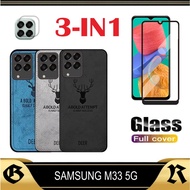 PROMO Case SAMSUNG M33 5G Softcase Deer jeans Pattern New Casing SAMSUNG M33 5G 3IN1 Package