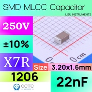 22nF 1206 250V X7R ±10% SMD MLCC Capacitor CCTC TCC1206X5R475K250HT