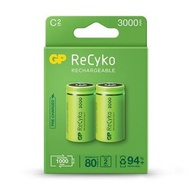 GP ReCyko C Size Rechargeable Battery 3000mAh (2 Battery Pack)