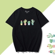 Couple Wear Pure Cotton Short Sleeve T MIT [Y0882-36] Short Sleeve Fresh Feeling Four Cactus Class U