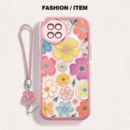 VRQR Cover for Itel S23 A50C A70 A06 S665L A665L Spring Flowers Clear Shockproof Phone Case with Flo