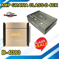 Immediate Delivery CLASS D 4 Chanel GRATIA Model D4080 4CH Gold Car Audio Power Amplifier