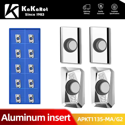 KaKarot Alunminum Insert APKT113504 G2 H01 APKT113508 G2 APKT113502 MA APKT113504MA Carbide End Mill