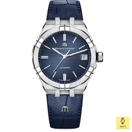 MAURICE LACROIX AI6007-SS001-430-1 / Men's Analog Watch / AIKON Automatic 39mm / Date / Leather Strap / Blue