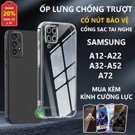 Samsung A12 A22 A32 A52 A52S A72 transparent case, anti-slip, protects charging port - Panda